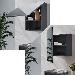 Vicco Specchio contenitore bagno Antracite 60 x 50 cm con ripiani