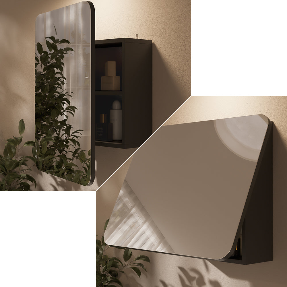 Vicco Specchio contenitore bagno Antracite 65 x 50 cm con ripiani