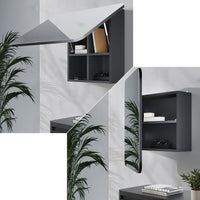 Vicco Specchio contenitore bagno Antracite 65 x 50 cm con ripiani