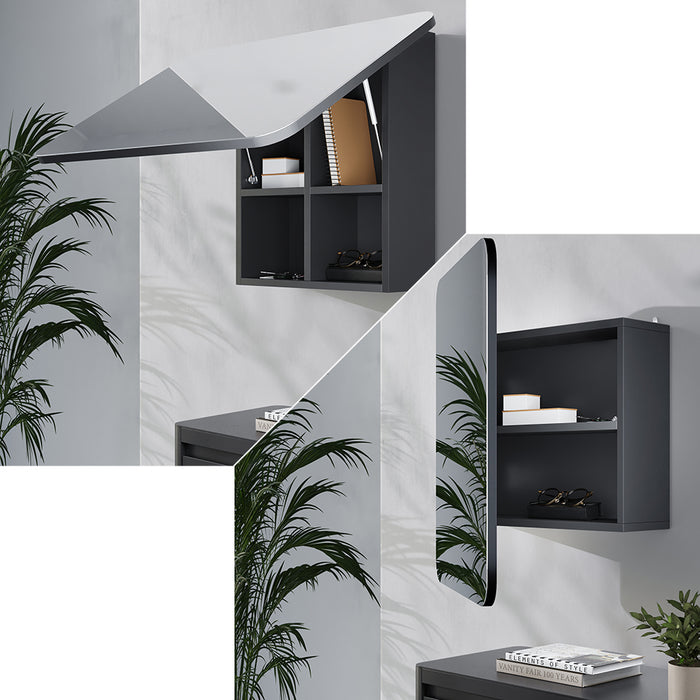 Vicco Specchio contenitore bagno Antracite 65 x 50 cm con ripiani