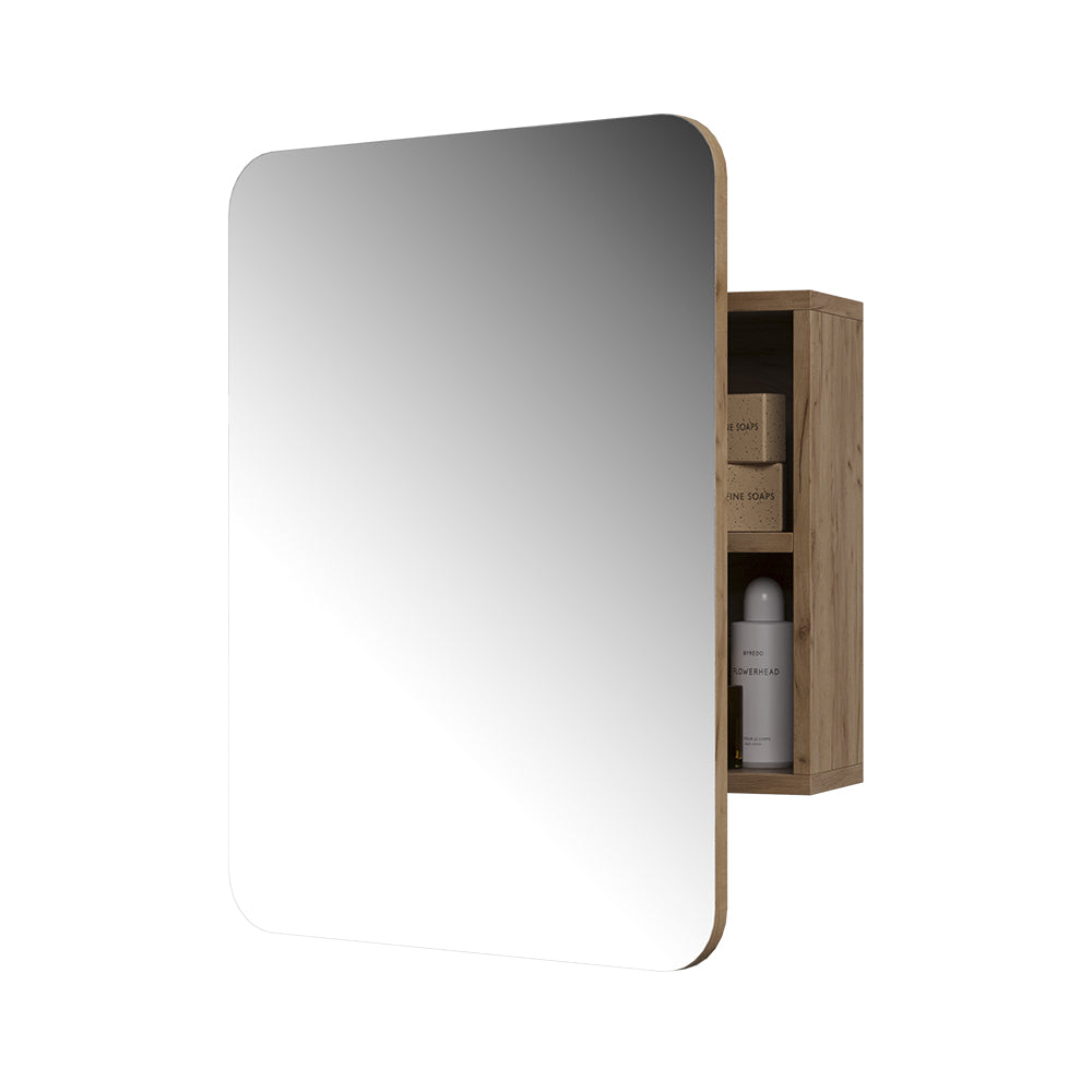 Vicco Specchio contenitore bagno Quercia dorata 65 x 50 cm con ripiani