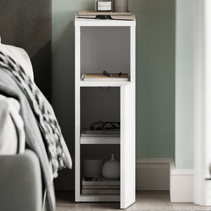 Vicco Comodino camera da letto Bianco 20 x 59.5 cm con 1 porta