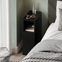 Vicco Comodino camera da letto Nero 20 x 59.5 cm con 1 porta