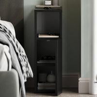 Vicco Comodino camera da letto Nero 20 x 59.5 cm con 1 porta