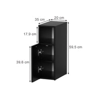 Vicco Comodino Nero Set di 2