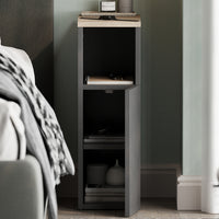 Vicco Comodino camera da letto Antracite/Sonoma 20 x 59.5 cm con 1 porta