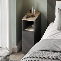 Vicco Comodino camera da letto Antracite/Sonoma 20 x 59.5 cm con 1 porta