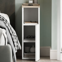 Vicco Comodino camera da letto Bianco/Sonoma 20 x 59.5 cm con 1 porta