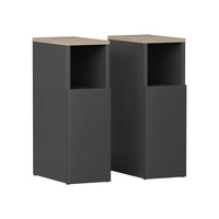 Vicco Comodino Antracite/Sonoma Set di 2