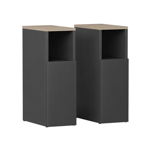 Vicco Comodino Antracite/Sonoma Set di 2