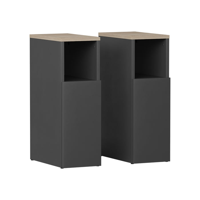 Vicco Comodino Antracite/Sonoma Set di 2