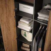 Vicco Armadio universale Antracite/quercia dorata 80 x 201.2 cm con modulo cassetto