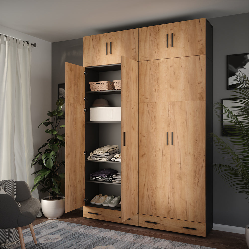 Vicco Modulo aggiuntivo Antracite/quercia dorata 80 x 40 cm con 2 porte