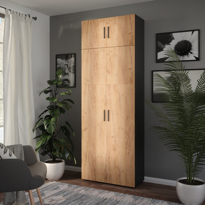 Vicco Armadio universale Antracite/quercia dorata 80 x 223.8 cm con attacco per mobile