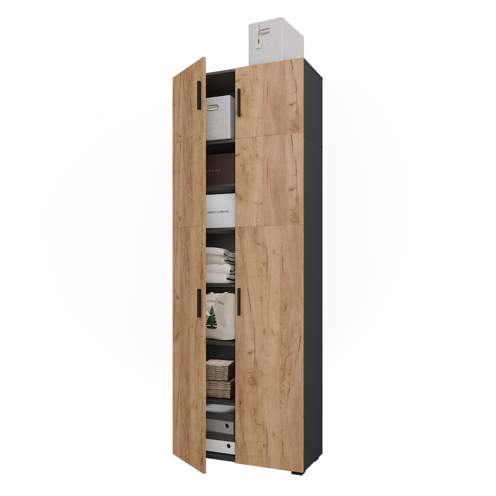 Vicco Armadio universale Antracite/quercia dorata 80 x 223.8 cm con attacco per mobile