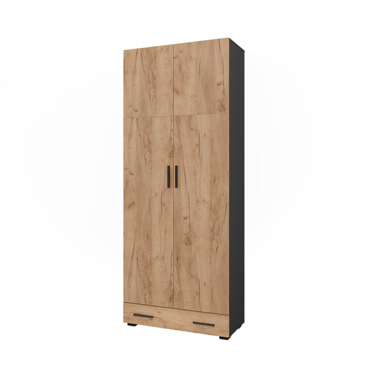 Vicco Scaffale per file Antracite/quercia dorata 80 x 201.2 cm con modulo cassetto