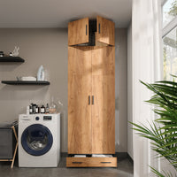 Vicco Armadio universale Antracite/quercia dorata 80 x 241.2 cm con piano superiore e modulo cassetto