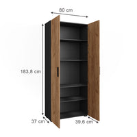 Vicco Scaffale per file Antracite/quercia dorata 80 x 183.8 cm