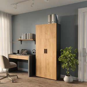 Vicco Scaffale per file Antracite/quercia dorata 80 x 183.8 cm