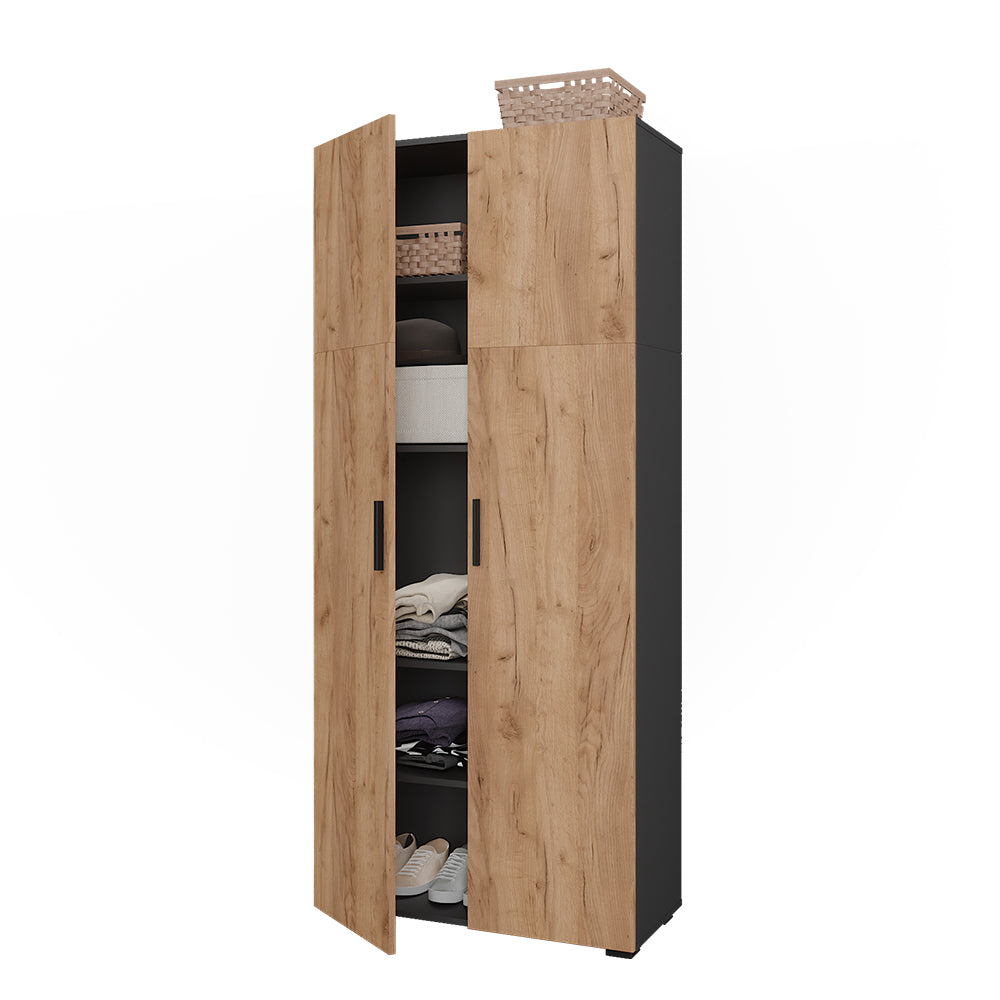 Vicco Scaffale per file Antracite/quercia dorata 80 x 183.8 cm