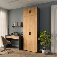 Vicco Scaffale per file Antracite/quercia dorata 80 x 223.8 cm con attacco per mobile