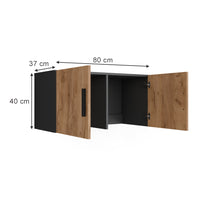 Vicco Modulo aggiuntivo Antracite/quercia dorata 80 x 40 cm con 2 porte