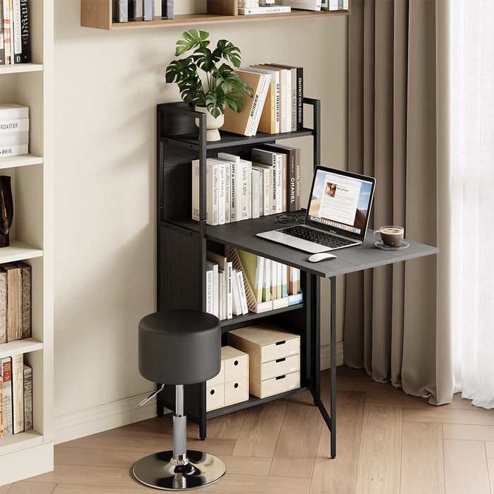 Vicco Scrivania Nero 57 x 30 cm con piano del tavolo pieghevole