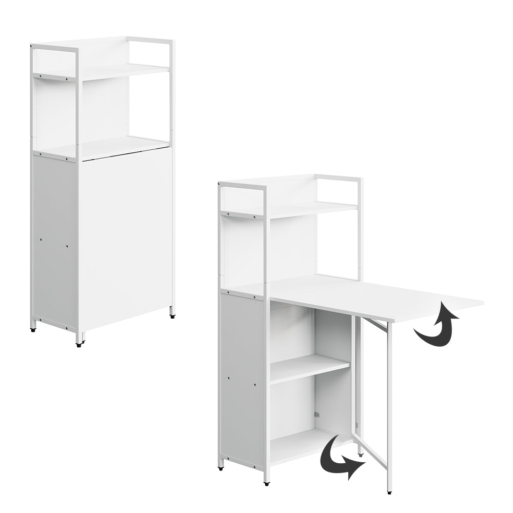 Vicco Scrivania Bianco 57 x 30 cm con piano del tavolo pieghevole