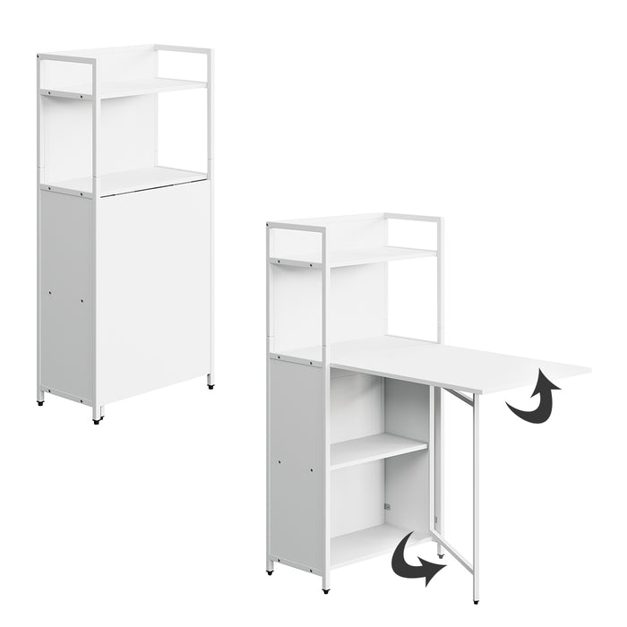 Vicco Scrivania Bianco 57 x 30 cm con piano del tavolo pieghevole