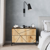 Vicco Comodino camera da letto Rovere 78 x 55.2 cm con 2 cassetti