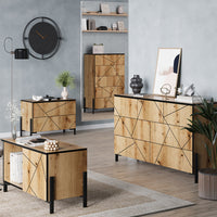 Vicco Comodino camera da letto Rovere 78 x 55.2 cm con 2 cassetti