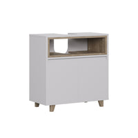 Vicco Mobile sottolavabo per bagno Bianco/quercia 60 x 61 cm con 2 porte