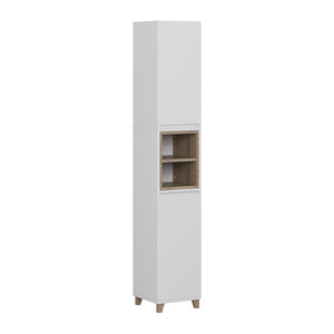 Vicco Armadio per il bagno Bianco/quercia 30 x 170 cm con 2 porte