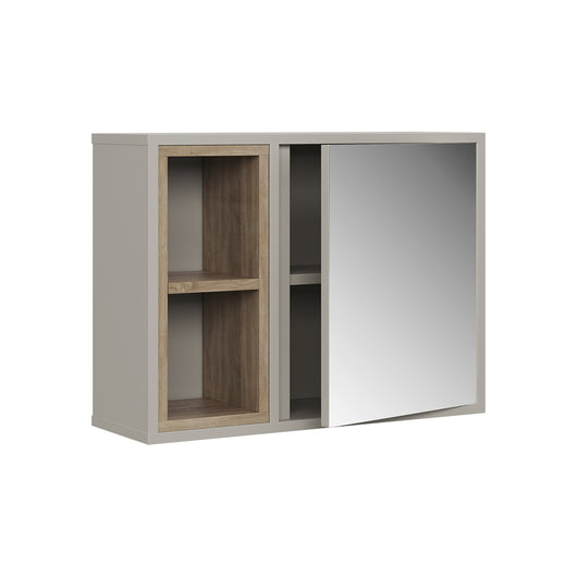 Vicco  Greige/Rovere con 2 scomparti aperti e 1 anta