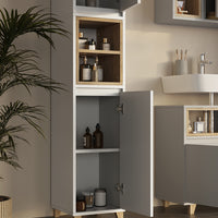 Vicco Armadio per il bagno Greige/Rovere 30 x 170 cm con 2 porte