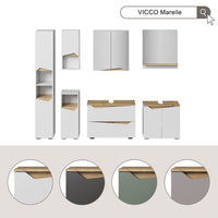 Vicco Set di mobili da bagno Verde/Artigianale 2 parti