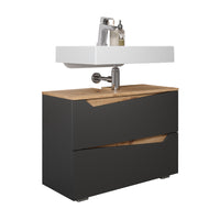 Vicco Mobile sottolavabo per bagno Antracite/Artisan 80 x 57.5 cm con 2 cassetti