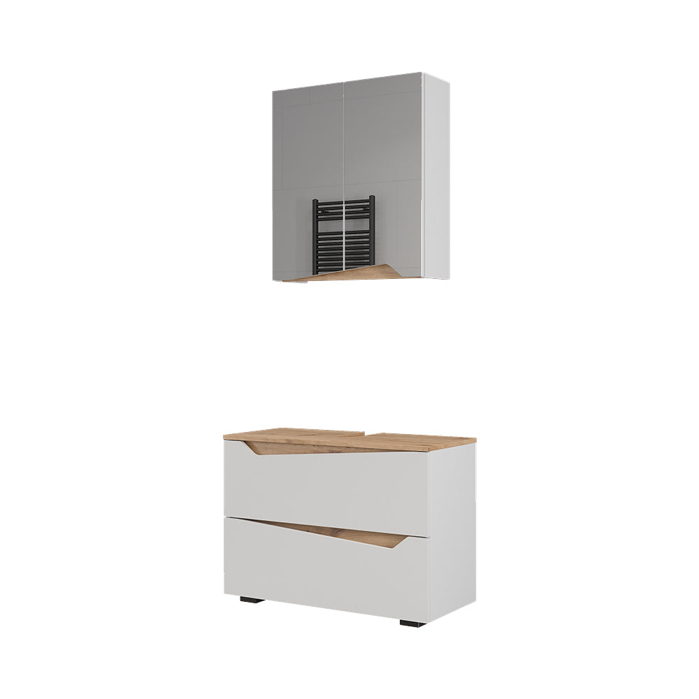 Vicco Set di mobili da bagno Bianco/Artisan 2 parti