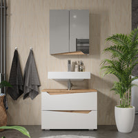 Vicco Set di mobili da bagno Bianco/Artisan 2 parti
