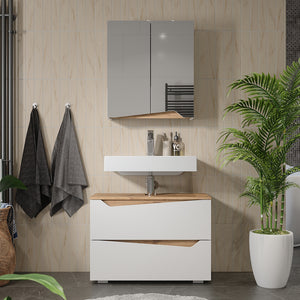 Vicco Set di mobili da bagno Bianco/Artisan 2 parti