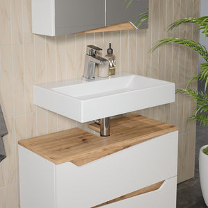 Vicco Set di mobili da bagno Bianco/Artisan 2 parti