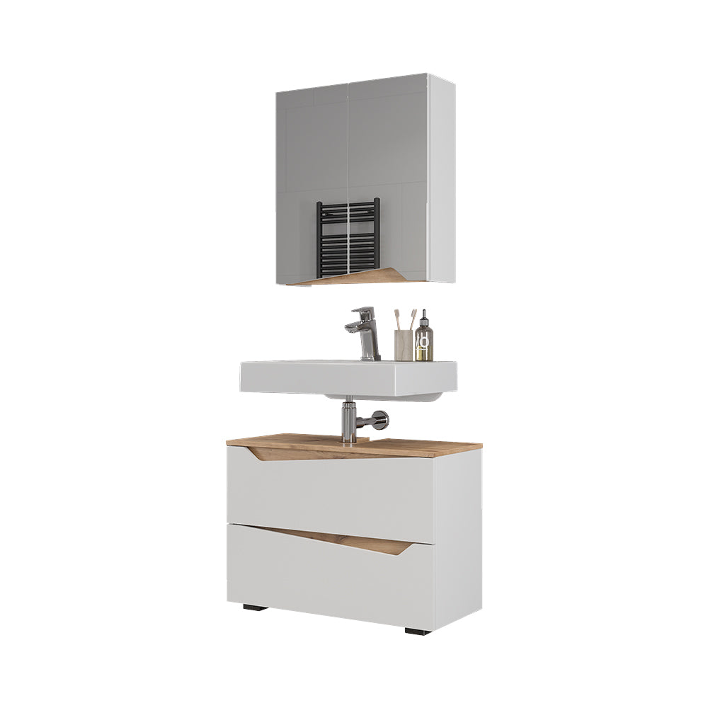 Vicco Set di mobili da bagno Bianco/Artisan 2 parti