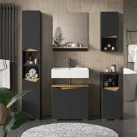 Vicco Set di mobili da bagno Antracite/Artisan 2 parti