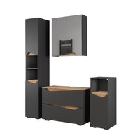 Vicco Set di mobili da bagno Antracite/Artisan 4 parti