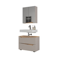 Vicco Set di mobili da bagno Greige/Artigianale 2 parti