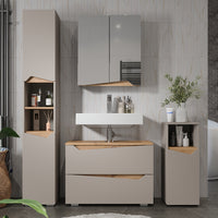 Vicco Set di mobili da bagno Greige/Artigianale 4 parti
