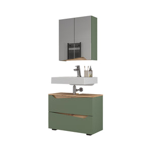 Vicco Set di mobili da bagno Verde/Artigianale 2 parti