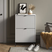 Vicco Scarpiera da ingresso Bianco 60 x 92 cm con cassetti