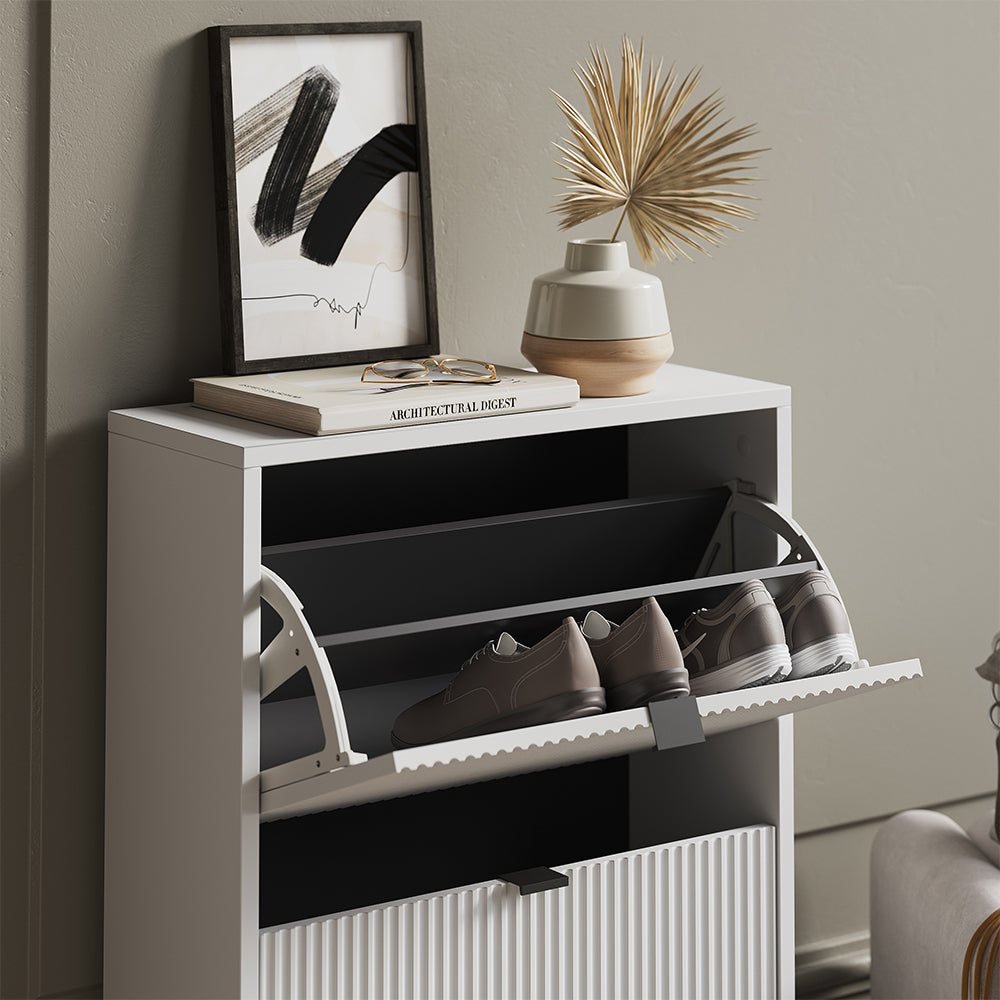 Vicco Scarpiera da ingresso Bianco 60 x 92 cm con cassetti