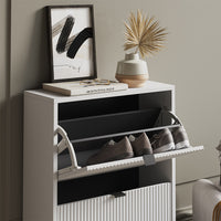 Vicco Scarpiera da ingresso Bianco 60 x 92 cm con cassetti